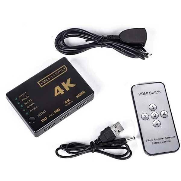 HDMI Switch, 5 till 1
