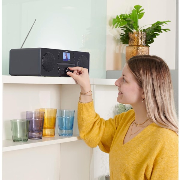 Hama FM/DAB+/CD/BT Internetradio DIR1570CBT Svart