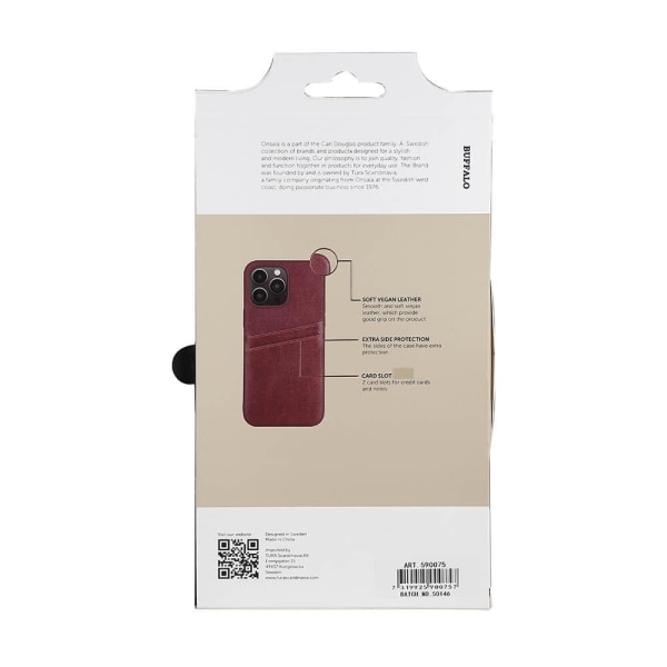 BUFFALO Backcover 2 card iPhone 14 Pro Max 6,7" Brown Brun