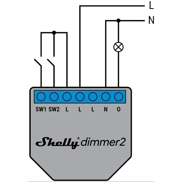Shelly Dimmer 2 Kompakt infälld dimmer med WiFi och öppet API