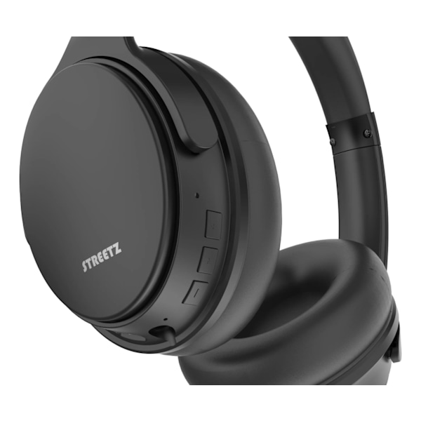 STREETZ Bluetooth noise cancelling headphones, microphone, buttons Svart