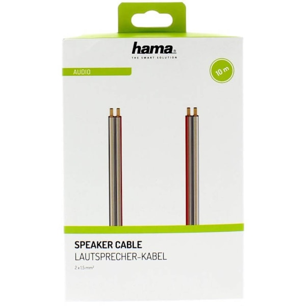 Hama Högtalarkabel 2x1.5mm2 Transparent 10m