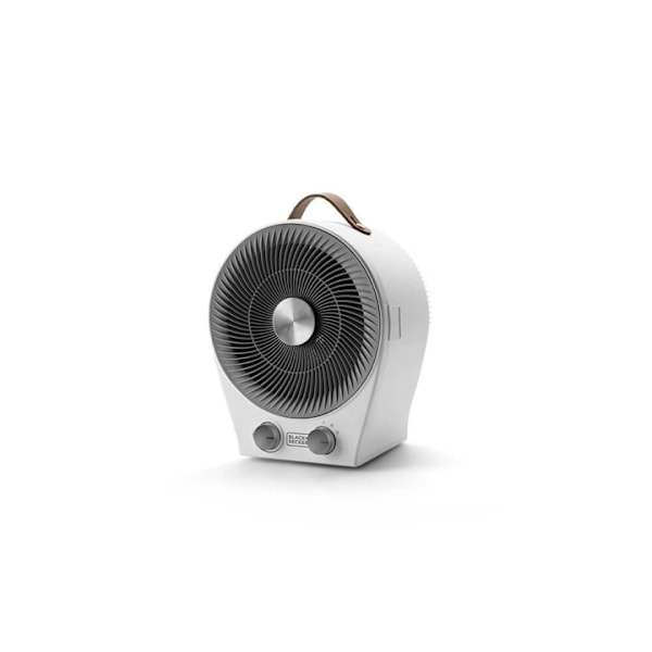 BLACK+DECKER Varmeblæser 2000W 2i1 Hvid Sort, Hvid