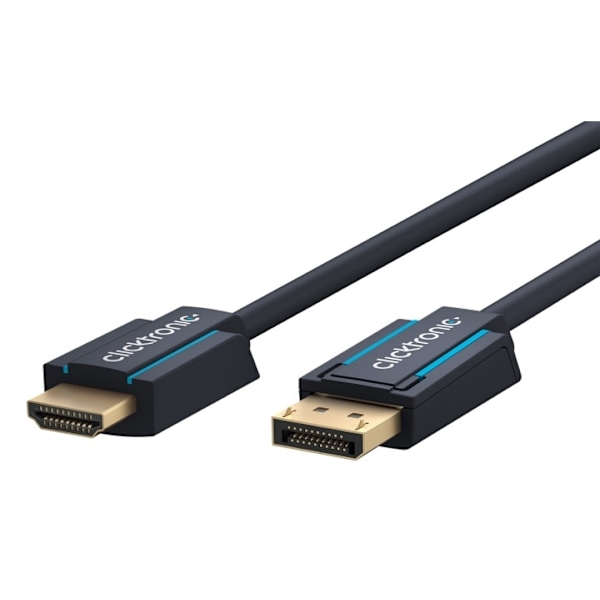 ClickTronic Adapterkabel för aktiv DisplayPort™ till HDMI™ (4K/60Hz) Premiumkabel | 1x DisplayPort™-kontakt >> 1x HDMI™-kontakt | 1,0 m | 4K @ 60 Hz