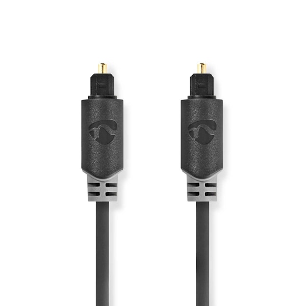 Nedis Optinen Audiokaapeli | TosLink uros | TosLink uros | 5.00 m | Pyöreä | PVC | Antrasiitti | Laatikko