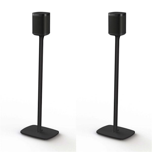 FLEXSON Golvställ för Sonos ONE/ONE SL/PLAY:1 Svart 2-pack