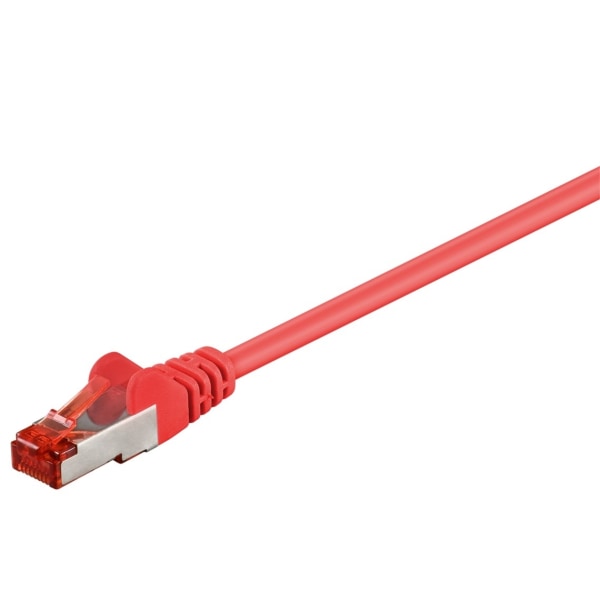 Goobay Netværkskabel CAT 6, S/FTP (PiMF), rød, 3 m kobberbeklædt