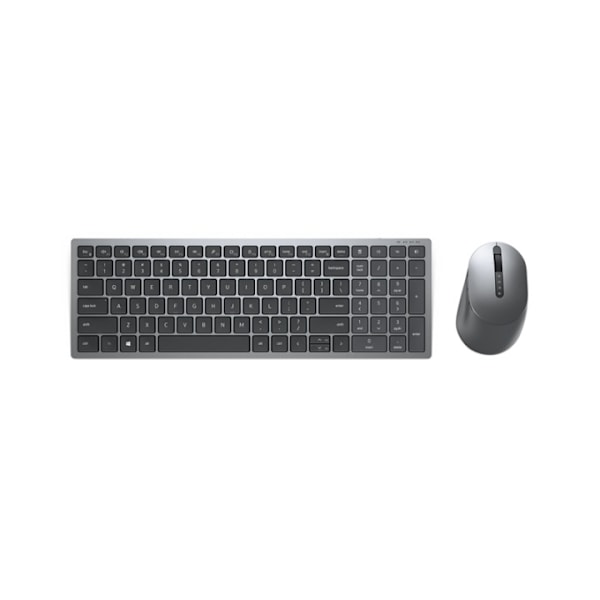 DELL KM7120W tangentbord Trådlös RF + Bluetooth QWERTY Nordic Grå, Titan Harmaa, Titaani