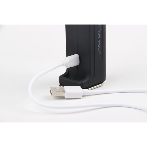 Ladattava taskulamppu 2000mAh, musta