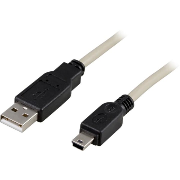 DELTACO USB 2.0 -kaapeli, Type A uros - Type Mini B uros, 1m
