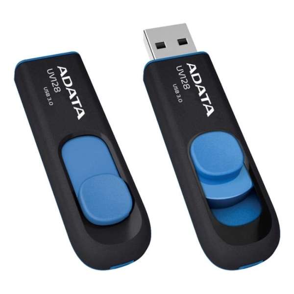 ADATA UV128 USB connector, 128GB, USB 3.0, black/blue