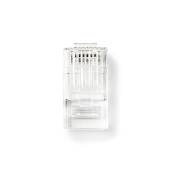 Nedis RJ45-stik | Han | Solid UTP CAT5e | Lige | Guldplateret | 10 stk. | PVC | Gennemsigtig | Box