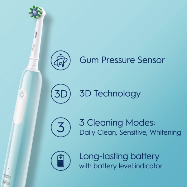 Oral B Eltandbørste Pro1 Turkis + Ekstra Refill