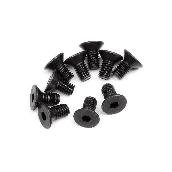 HPI Flat Head Screw M4X8Mm (Hex Socket/10Pcs)