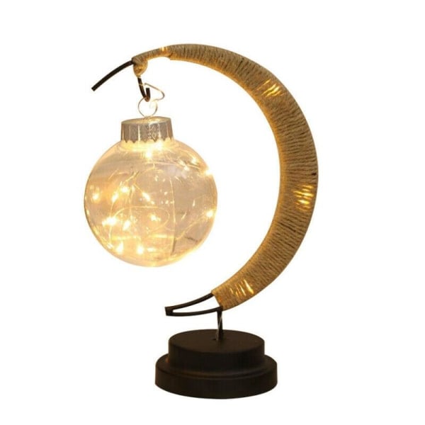 Bordlampe med en hængende glaskugle