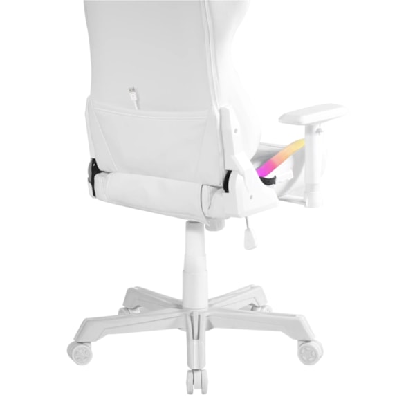Deltaco Gaming RGB Gamingstol, Vit