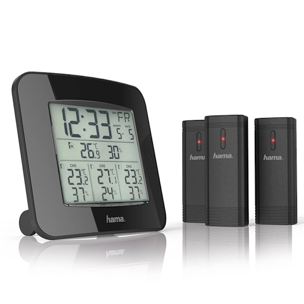 Hama Vejrstation EWS-Trio 3x Sensor Sort