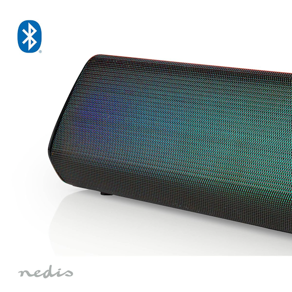 Nedis Bluetooth® Kaiutin | Suurin akun toistoaika: 6 tuntia | Pöytämalli | 18 W | Stereo | Sisäänrakennettu mikrofoni | Linkitettävä | Musta