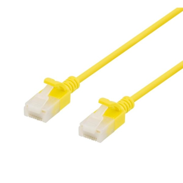 DELTACO U/UTP Cat6a patch cable, slim, 3,5mm diameter, 2m, yello