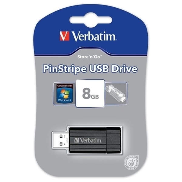 Verbatim Store-N-Go PinStripe 8GB (49062) Svart
