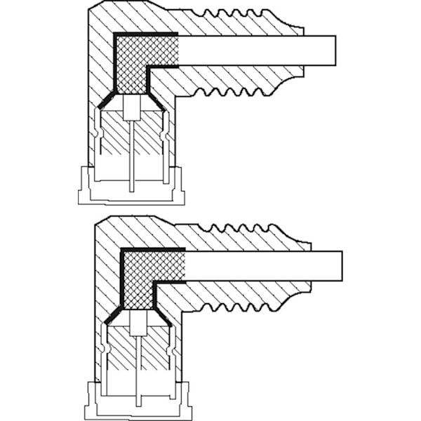 Goobay SAT-antennkabel (135 dB), 4x skärmad guldpläterad, F-plugg 90° > F-plugg 90°, 5 m