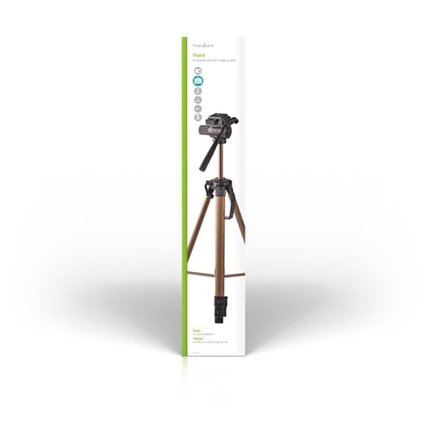 Nedis Stativ | Maximal lastkapacitet: 4.0 kg | Minsta arbetshöjd: 64.0 cm | Maximal arbetshöjd: 161.0 cm | 2 Segment | Pan & Tilt | Resväska ingår | A
