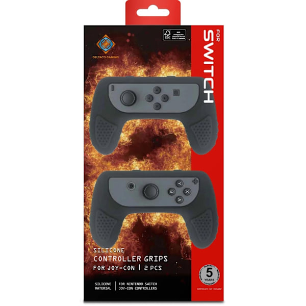 DELTACO GAMING - Silicone Controller Grips för Nintendo Switch Joy-Con, svart
