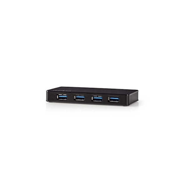 Nedis USB-hubb | USB A-Hane | 4x USB A Female | 4-Port port(s) | USB 3.2 Gen 1 | Strömadapter / USB ström | 4x USB