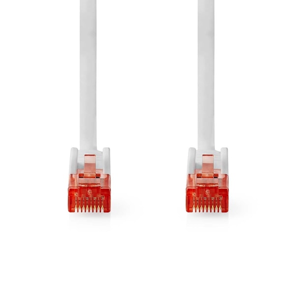 Nedis Kat 6 kabel | RJ45 Han | RJ45 Han | U/UTP | 1.00 m | Runde | PVC | Hvid | Label