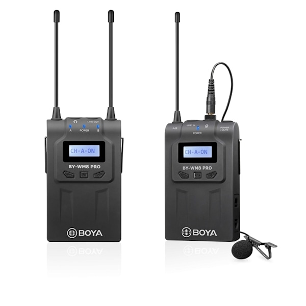 BOYA Mikrofon Knaphuls Trådløs BY-WM8 Pro-K1 3.5mm & XLR