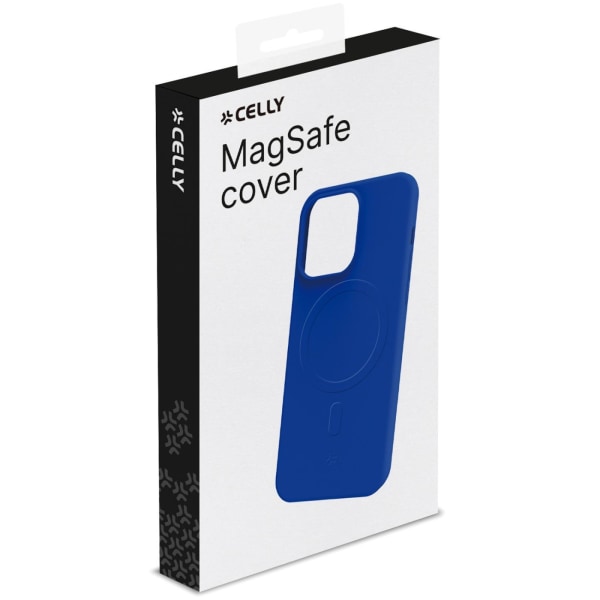Celly Cromomag Soft rubber case MagSafe iPhone 15 Blå Blå