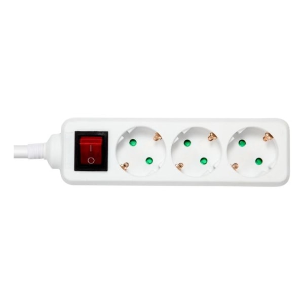 DELTACO outlet 3xCEE 7/3 1xCEE 7/7 switch 3m white
