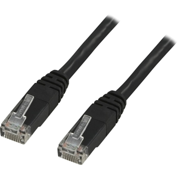 DELTACO U/UTP Cat5e patchkabel 1m, svart (S1-TP)