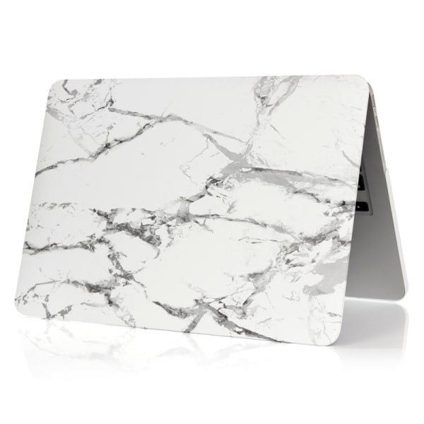 Kova muovikotelo MacBook Pro 15.4" A1707/A1990 Marble (valkoinen)