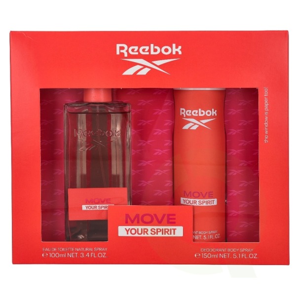 Reebok Move Your Spirit Women Giftset 250 ml, Edt Spray 100ml/Body Spray 150ml