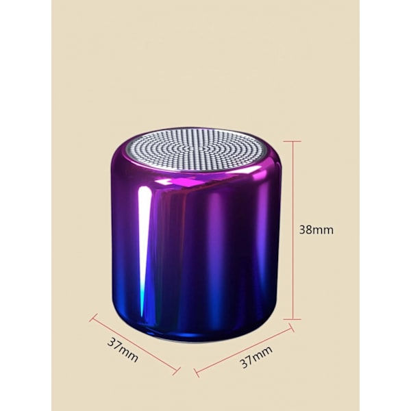Bluetooth mini-högtalare i kromad ombre, Lila/Blå