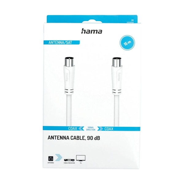 Hama Cable Antenna 90dB White 15.0m