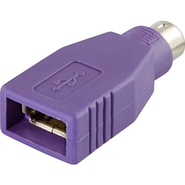 DELTACO USB til PS/2-adapter til mus og tastatur, USB type A hun