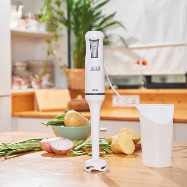 BLACK+DECKER Hand Blender 500W White