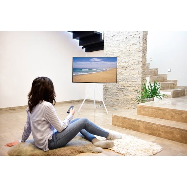 Hama TV-gulvstativ op til 75" Hvid