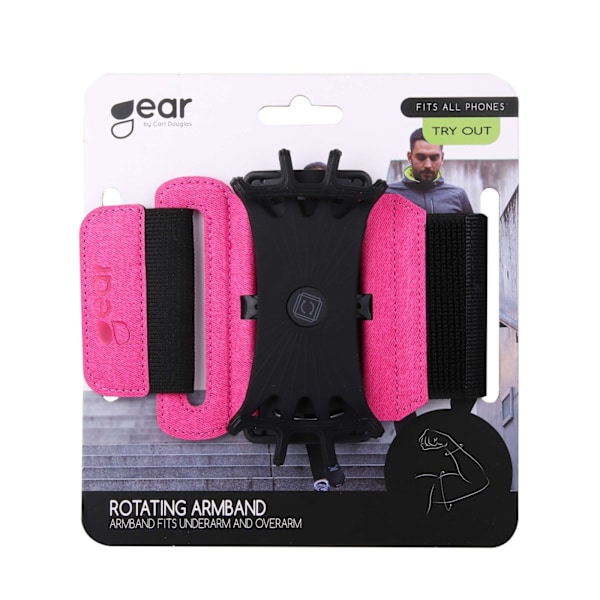 GEAR Sportsarmbånd Premium Universal Over- & Underarm Vridbar Holder Rosa Rosa