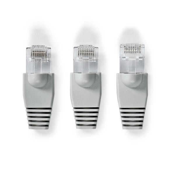 Nedis RJ45-kontakt | Hane | Solid UTP CAT6 | Rak | Guldplaterad | 10 st. | PVC | Grå | Låda
