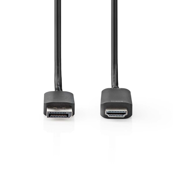 Nedis DisplayPort kaapeli | DisplayPort uros | HDMI™ liitin | 4K@60Hz | Niklattu | 2.00 m | Pyöreä | PVC | Musta | Laatikko