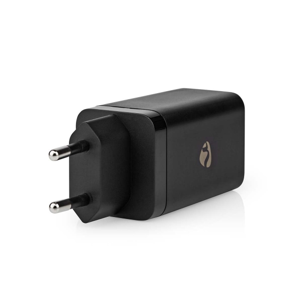 Nedis Vægoplader | 65 W | GaN | Hurtigopladningsfunktion | 3.0 / 3.25 A A | Antal output: 3 | USB-A / 2x USB-C™ | Automatisk Valgt Spænding