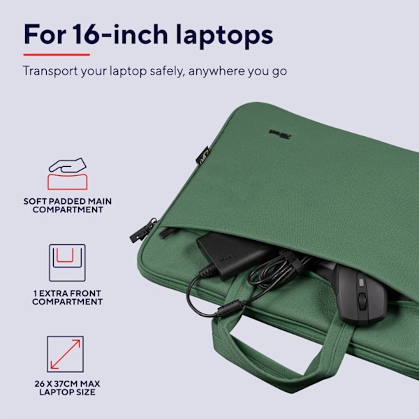Trust Bologna Laptopväska 16" Eco-fr