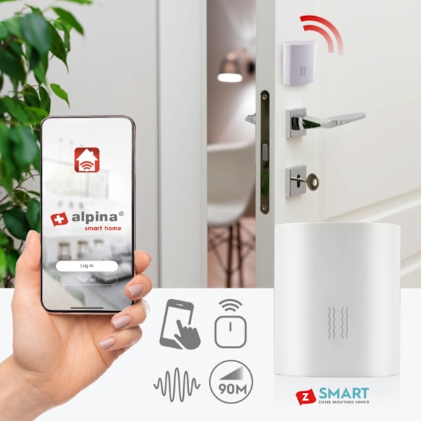 Alpina Zigbee Smart Vibrations-Sensor 3,4 x 4,1 cm