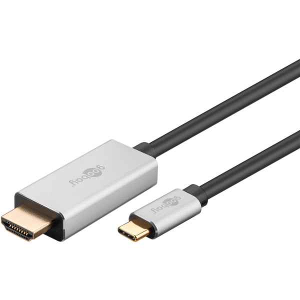 Goobay USB-C™-HDMI™-sovitinkaapeli, 2 m USB-C™-liitin > HDMI