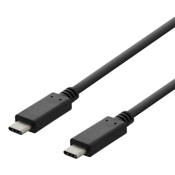 DELTACO USB 2.0 kabel, Typ C - Typ C, 3m, svart