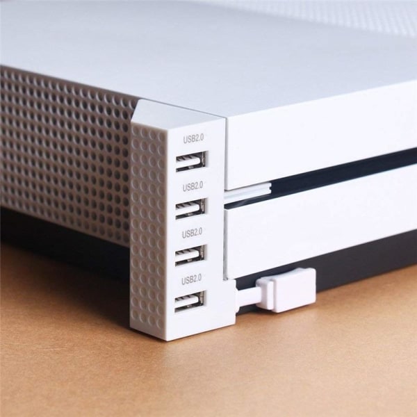 USB-Hub, 4 portar till Xbox One S, vit