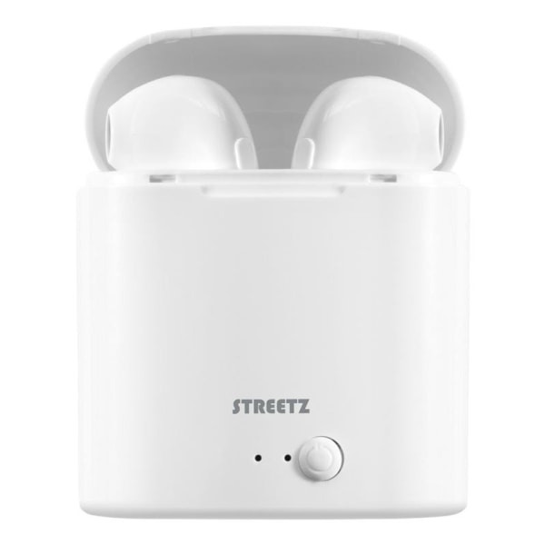 STREETZ True Wireless Grand semi-in-ear, 350 mAh etui, hvid Vit